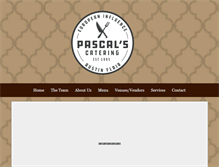 Tablet Screenshot of pascalscatering.com